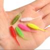 10pcs Fishing Lure Tiny Worm Bait 35mm 0.25g Mini Needle Tail Soft Bait Simulation Tadpole Lure Silicone Artificial Bait