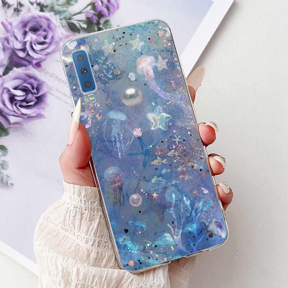 Для Samsung Galaxy A7 (2018) Чехол Милый Кот Модный Расписной Чехол Мягкие Силиконовые Чехлы Для Samsung A7 A750F 2018 Fundas