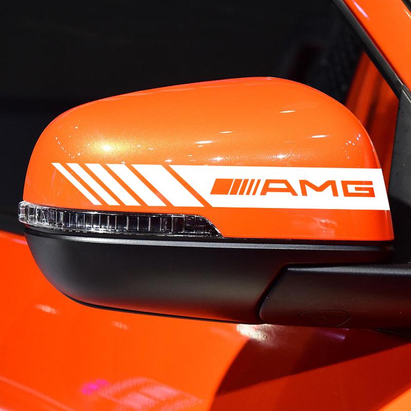 Наклейка на зеркало заднего вида автомобиля Автомобильная наклейка-полоса на боковую часть кузова Декорация для Mercedes Benz AMG GLC GLE CLA W204 W205 W203 W211 W212 W213