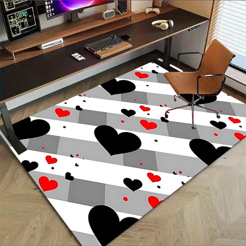 1PC Heart Love Extra Large Non Slip Floor carpet, Office, family, Studio   Large Area Rug Indoor Rugs, Bold Statement Piece