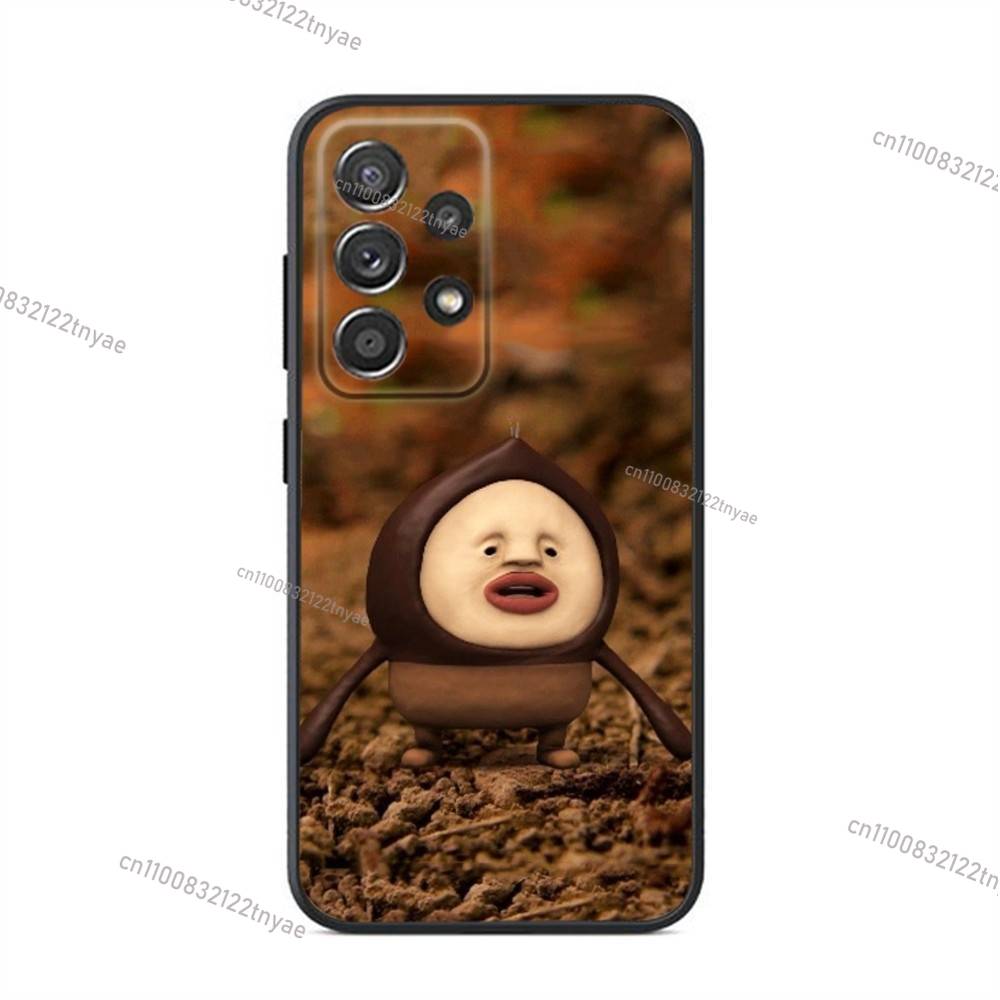 K-KOBITOS Милый аниме чехол для телефона Samsung S24,21,22,23,30,Ultra,20,Plus,Note,10,9,Черный мягкий силиконовый чехол
