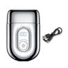 Мини-электробритва со светодиодным дисплеем, USB-перезаряжаемая, водонепроницаемая, с 3 головками, портативная дорожная бритва для мужчин, триммер для бороды, инструмент для удаления волос