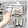 Wall Mounted Makeup Organizer Box Transparent Storage Container with Lid for Cotton Pads Cosmetics Bathroom Accessories