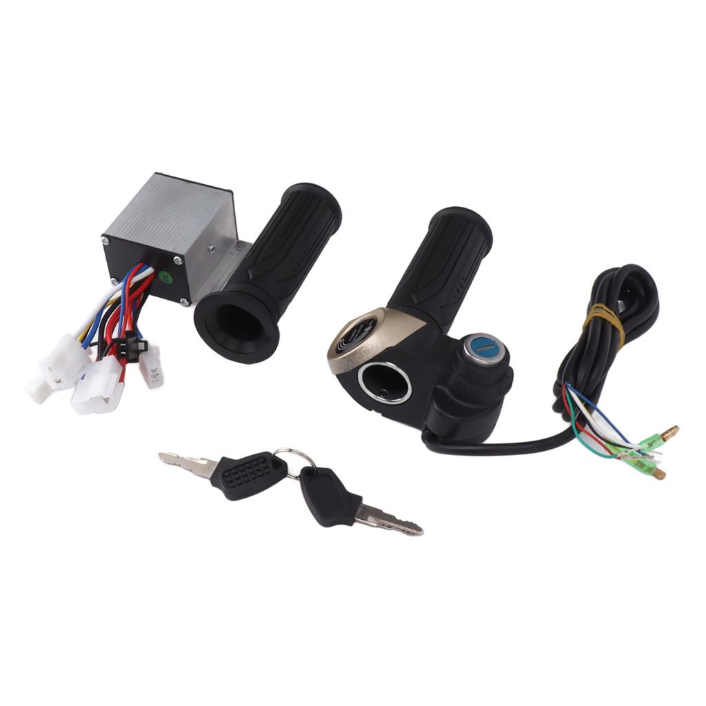 24V 250W Контроллер для электровелосипеда с щеточным двигателем Комплект для переоборудования электровелосипеда с круглым экраном Ручка газа 24В 2 ключа