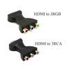 HDTV Digital Signal Gold-plated Video Audio Adapter HDMI To 3 RGB/RCA Component Converter