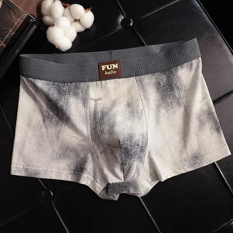 Мужские антибактериальные хлопковые трусы-боксеры FitonTon