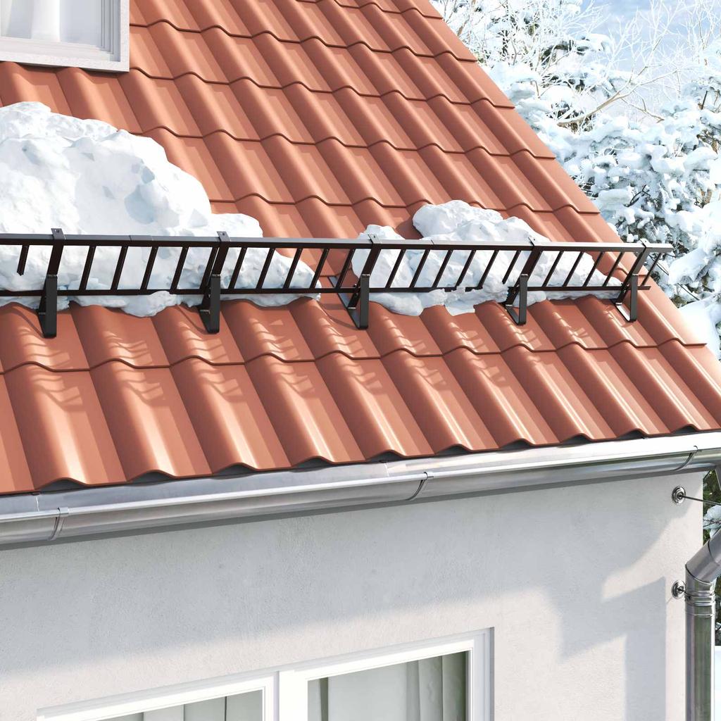 Snow Guard Support Black 29.5 x 3 x 34.5 cm Steel