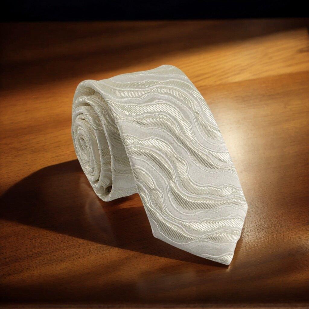Модная белая 3D-полосатая жаккардовая галстук-бабочка узкая 6 см ширины Галстук Дизайнерские мужские и женские галстуки