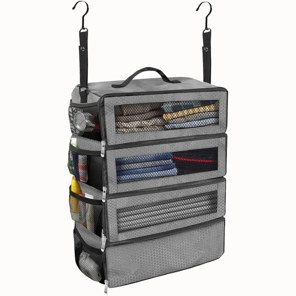 Large Capacity Business Trip Foldable Multifunctional Multi-layer Clothing Storage Bag, Wardrobe Hanging Clothing Storage Bag