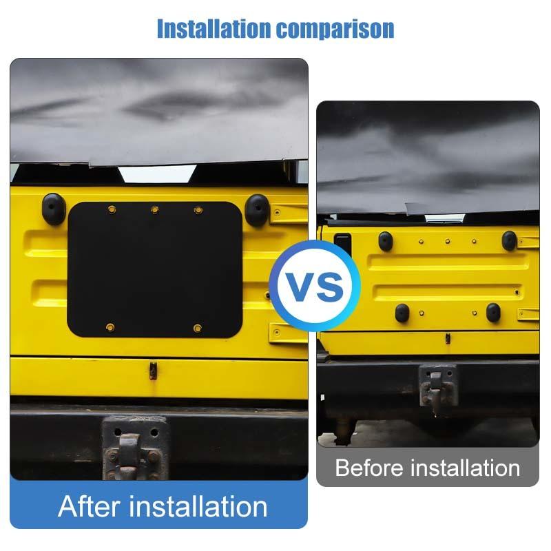 Spare Tire Carrier Filler Plate Tailgate Plug Vent Plate Cover For Jeep Wrangler TJ 1997-2006 Exterior Accessories