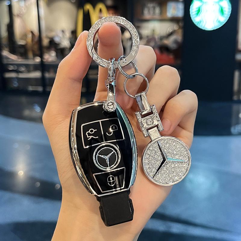 CRM1 TPU Car Key Case Cover Shell for Mercedes Benz AMG A B C E GL S GLA GLK CLS Class W204 W205 W212 W176 W463 Keychain Accessories