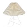 34.7 cm Retro Down to The Wire Metal Table Lamp with Fabric Shade, Bedside Lamp Gift Housewarming Home Living Room, Pleated Shade Off-White Gift