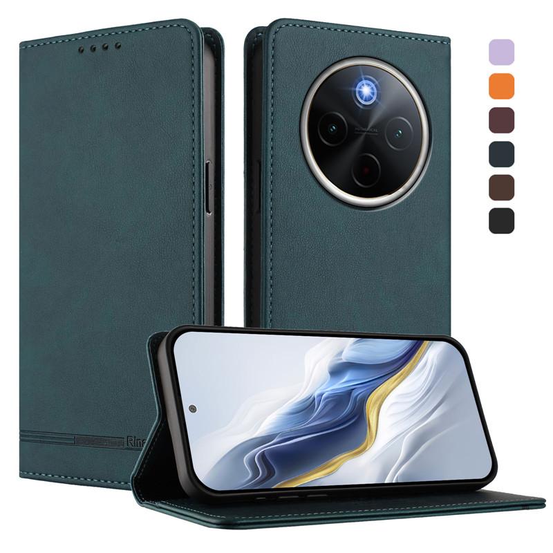 Кожаный Ретро Противоугонный Кошелек Чехол-книжка Для VIVO T4 T4X T3 Ultra T3X T2 4G T1 5G Чехол Чехол для телефона Магнитная застежка Слот для карт 2025
