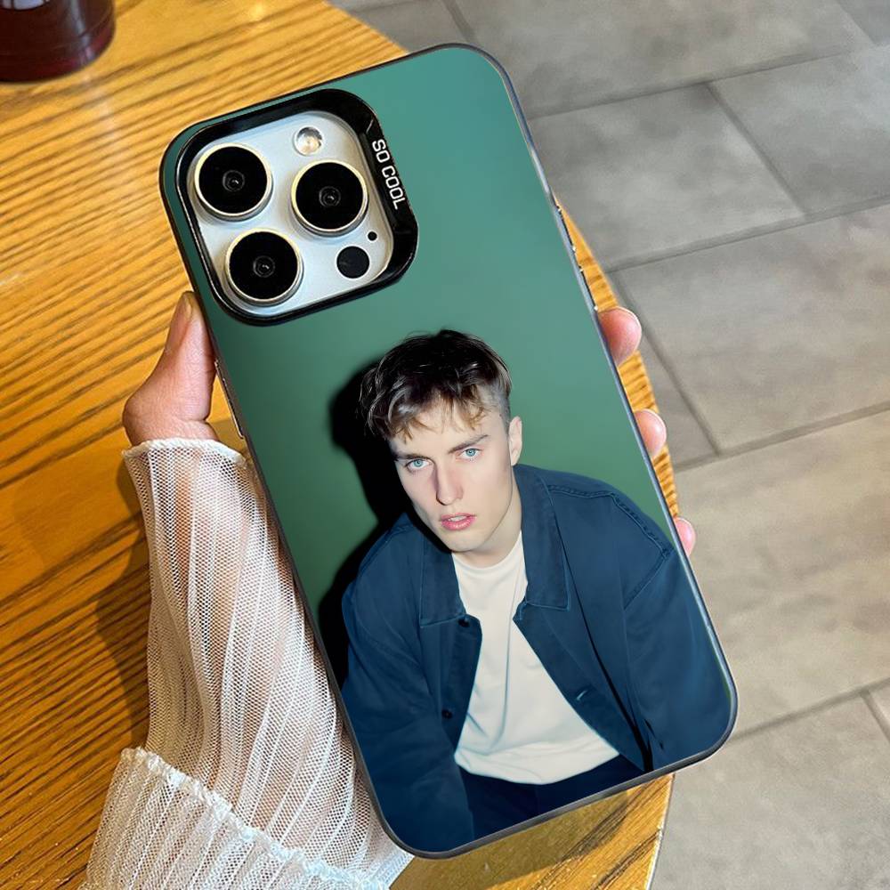 Чехол для телефона S-Sam Fender Rein Me In для iPhone 16 17 15 14 12 13 Pro Max Черный цвет Ударопрочный чехол