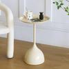 Cream Sand Hair Edge A Few White Moving Coffee Table Mini Balcony Wrought Iron Small Table Light Luxury Creative Side Table