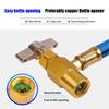 R134A Refrigerator Freon Recharge Hose Kit, R134A AC Refrigerant Charging Hose Gauge, Piercing Valve Hose Refrigerant