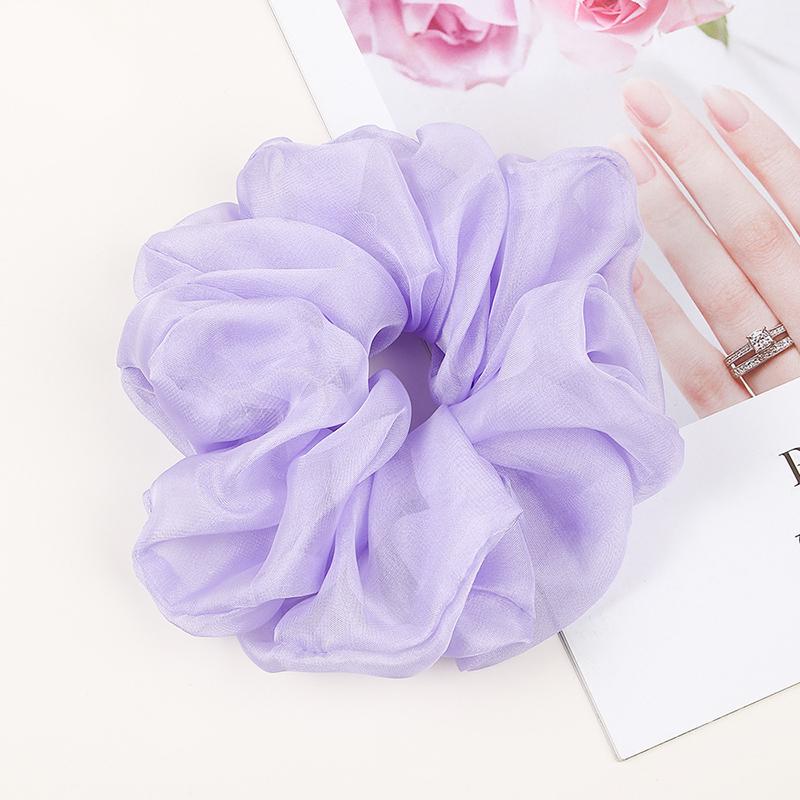 1 шт. Большая 16 см однотонная шифоновая резинка для волос для женщин корейская эластичная резинка для волос завязки держатель для хвоста головной убор аксессуары для волос