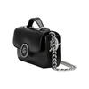 Gucci Interlocking G Black Leather Mini Crossbody Bag With Silver Hardware For Women Daily Use