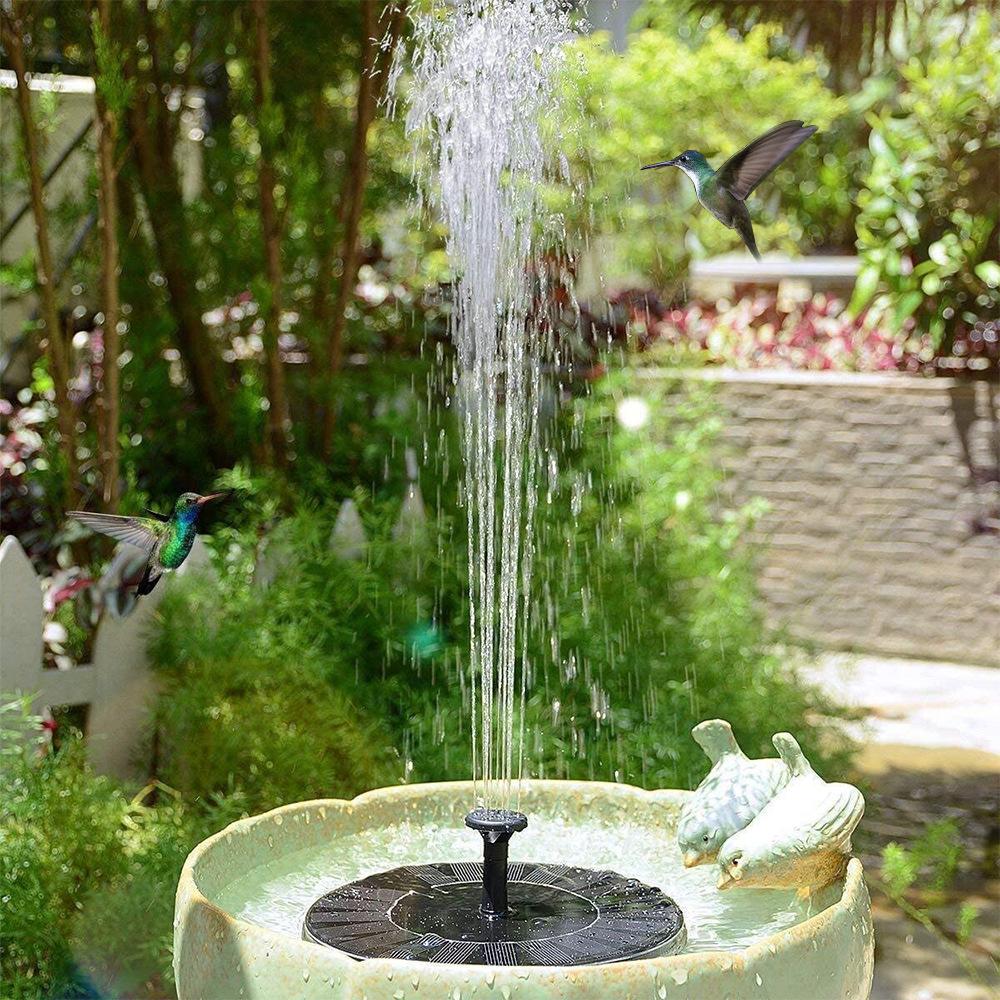Solar Fountain Pump 8 Nozzles Floating Garden Pond Decor Bird Bath Pool Spray No Electricity Needed Outdoor Water Feature