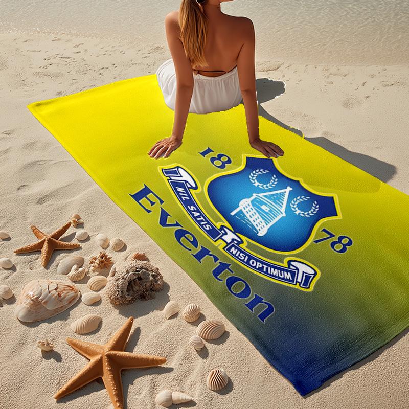 1PC Everton Football Club Crest Beach Towel - Soft, Absorbent Microfiber, Lightweight, Ideal for The Beach, Parties, Travel, Camping fan gifts