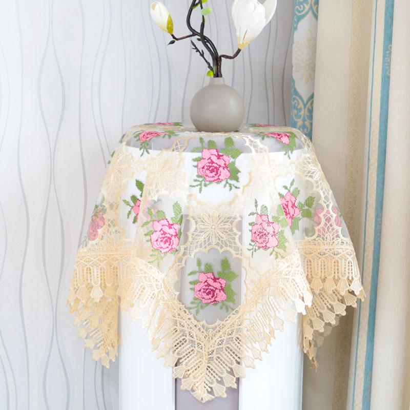 НОВАЯ сетчатая роза цветок вышитая скатерть чехол для стола свадебная вечеринка скатерть кухня Рождество украшение стола и аксессуары
