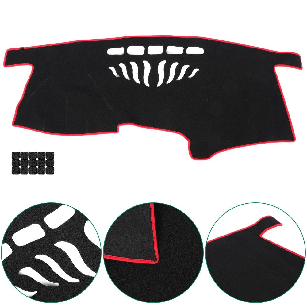 Car Dashboard Cover Mat to Avoid Light, Colorfast, UV Resistant, Installation, Replacement for 2012-2016 with Vents and Openings for