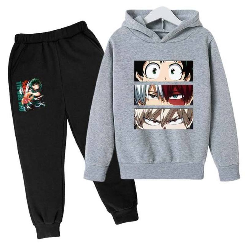 Kids Sportswear Kids My Hero Academia Clothing Sets Baby Boy Girls Fashion Anime Suits Cartoon Hoodie Sweater+pants