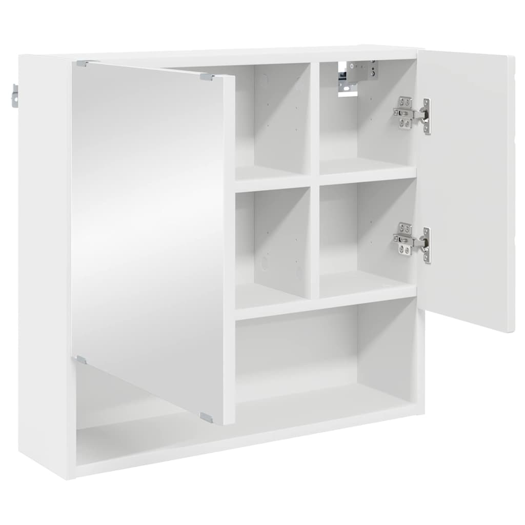 Bathroom Furniture Set with Door 3 pcs White Wood Based Material & Metal