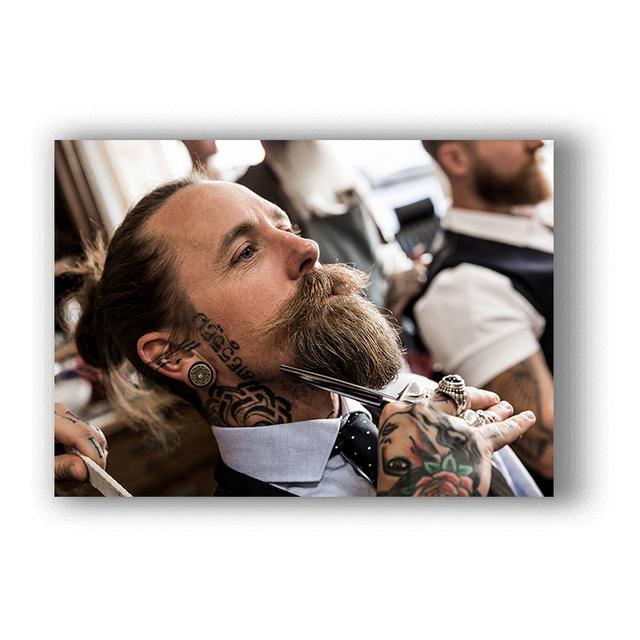 Винтажный набор холстов для парикмахерской - Трио современных эстетичных принтов для украшения салона