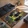 Pug Theme Crystal Velvet Floor Rug Personalized Custom Name Text Warm Carpet Home Decoration