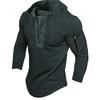 Men's Hooded Sweatshirt with Solid Color Tie Up for Sports and Leisure, Spring Autumn Clothing Accessories Hooded DL24