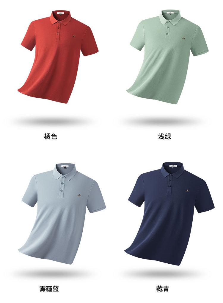 Summer Business and Leisure Solid Color Versatile Light Luxury Short-sleeved T-shirt with Mulberry Silk&Cotton