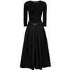 VEROMODA 2025 Autumn Knit Panel A-Line Long Dress with Belt