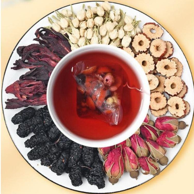 Пекинский чай TongRenTang Rose Roselle Красный финиковый шелковичный чай с жасмином и оздоровительным чаем