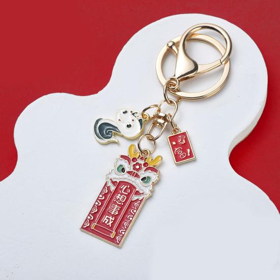 Китайский стиль брелок кулон змея бирка шарм металлический орнамент кошелек рюкзак автомобиль брелок подвесное украшение