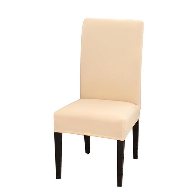 Solid Color Chair Cover Spandex Stretch Elastic Slipcovers Chair Covers White For Dining Room Kitchen Wedding Banquet Hotel