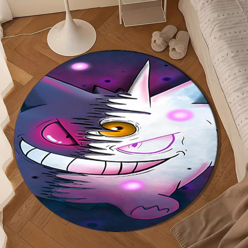 Gen-gar Neon Adventure Round Rug for Livingroom,Bedroom, Palyroom, Chair Rug, Area rug, Circle Carpet, Large Size Fan Christmas gift
