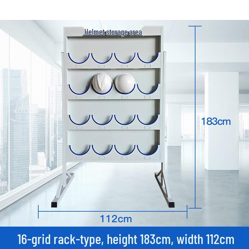 16-Position Galvanized Safety Helmet Rack