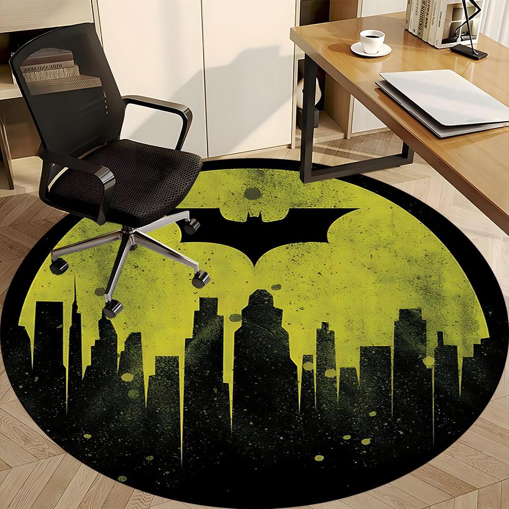 1pc Batman Office Round Area Rug, Under Office Chairs Bedroom Living Room Home Decor, Room Deco, Available in Various Sizes147