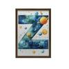 Poster With Letter Z In Galaxy Poster With Letter Z In Galaxy, 30X40 Cm, Gold Aluminum Frame, 230 Gsm Matte Paper