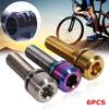 6Pcs/Set M5*18mm Titanium Stem Bolts for Bike MTB Bicycle Stem Screws Fixed Bolts