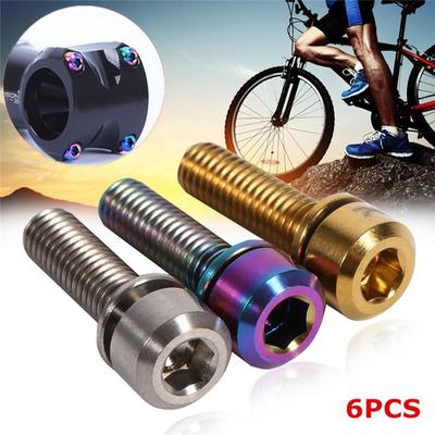 6 шт./компл. M5 * 18 мм титановые болты стержня для велосипеда MTB винты стержня велосипеда фиксированные болты