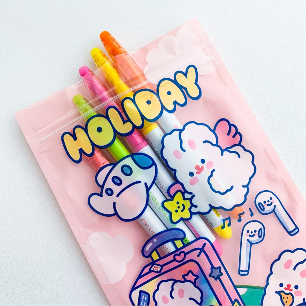 Самозапечатывающийся пакет PET CCP износостойкий безопасный без запаха симпатичный узор практичный многоразовый самозапечатывающийся