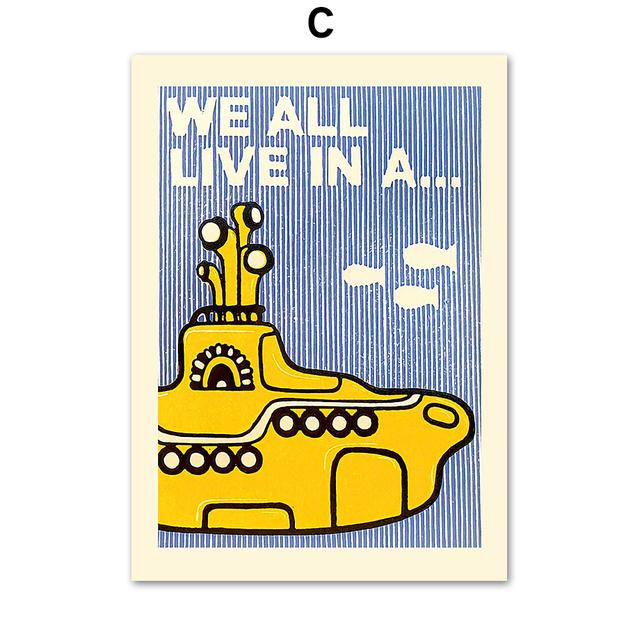 Музыка кошки Канагава Дэвид Боуи оригинальный Смит настенная живопись на холсте скандинавский плакат с принтом настенные панно для декора гостиной без рамки