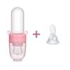 2 In 1 Baby Silicone Nipple Fresh Food  Feeding Bottles Nibbler Learn Feeding Drinking Water Straw Handle Baby Food Feeder Set