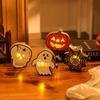 Wooden Handheld Light Spider Halloween Nightlight Portable Pumpkin Lantern Halloween
