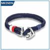 High Quality Anchor Bracelets Men Charm Nautical Survival Rope Chain Paracord Bracelet Male Wrap Metal Sport Hooks