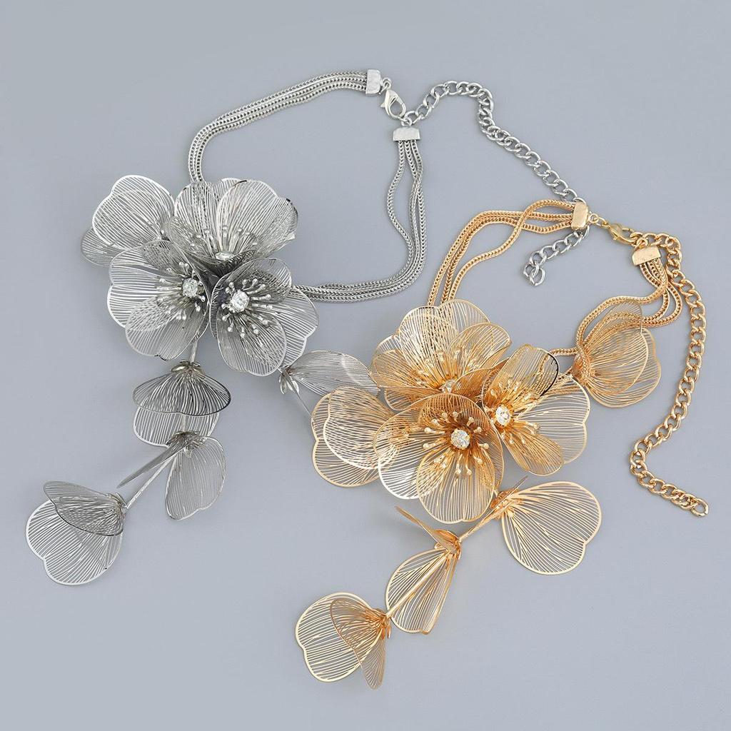 Винтажные серьги-подвески для невесты «Золотой цветок», 2024: Изысканный китайский стиль для лета