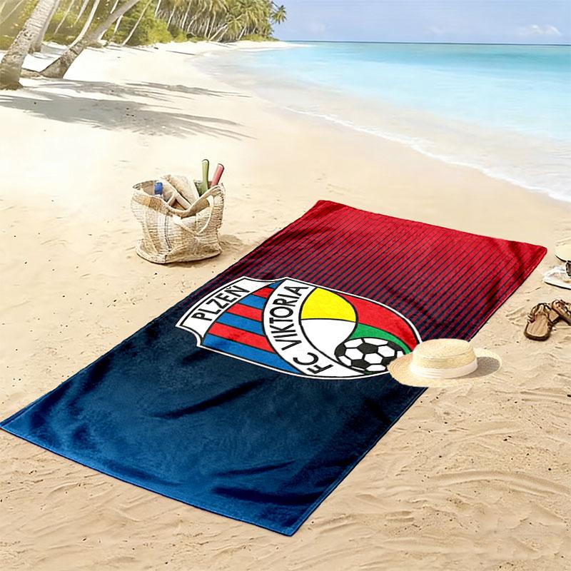 FC Viktoria Plzen Print Beach Towel, Large Soft Quick Dry Towel for Beach Camping Swimming