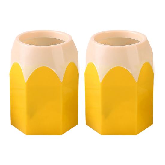 2 шт. держатель для ручек в форме головки карандаша, настольный ящик для хранения ручек, многофункциональный органайзер для кистей для макияжа, для занятий в классе, домашнего офиса, принадлежностей